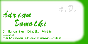 adrian domolki business card